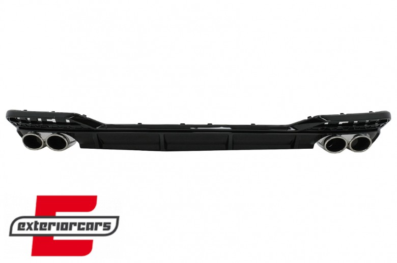 Difuzor zraka & nastavci auspuha S5 dizajn (piano crna) / Audi A5 F5 Facelift S-Line (2020-2024), RDAUA5F5FB