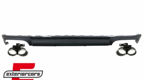 Difuzor zraka & nastavci auspuha S6 dizajn (mat crna) / Audi A6 C8 4K limuzina karavan (2018-2022), RDAUA64KN