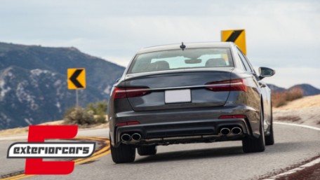 Difuzor zraka & nastavci auspuha S6 dizajn (mat crna) / Audi A6 C8 4K limuzina karavan (2018-2022), RDAUA64KN
