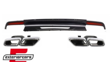 Difuzor zraka & nastavci auspuha S63 AMG dizajn / Mercedes S-klasa W222 Sport Line (2013-06.2017), 40030