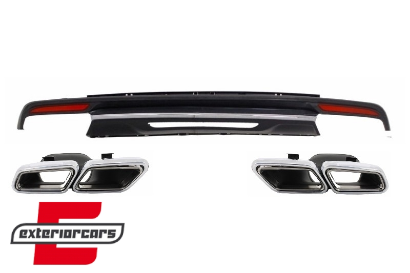 Difuzor zraka & nastavci auspuha S63 AMG dizajn / Mercedes S-klasa W222 Sport Line (2013-06.2017), 40030