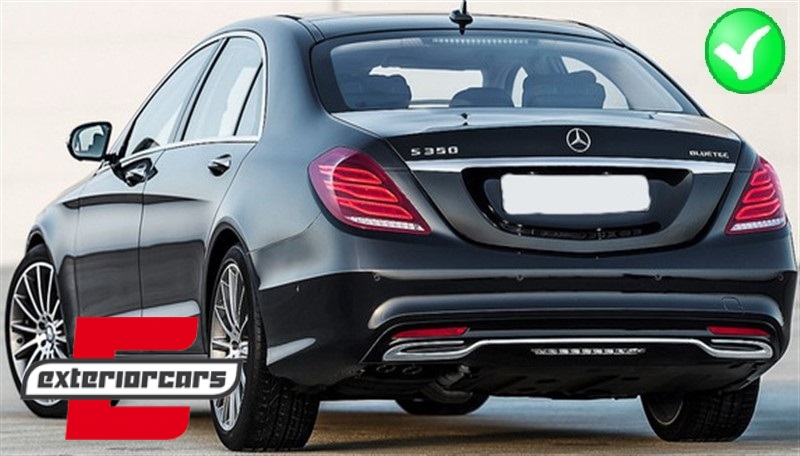 Difuzor zraka & nastavci auspuha S63 AMG dizajn / Mercedes S-klasa W222 Sport Line (2013-06.2017), 40030