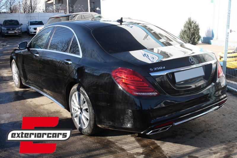 Difuzor zraka & nastavci auspuha S63 AMG dizajn / Mercedes S-klasa W222 Sport Line (2013-06.2017), 40030