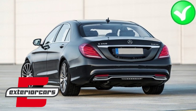 Difuzor zraka & nastavci auspuha S63 AMG dizajn / Mercedes S-klasa W222 Sport Line paket (2013-06.2017), CORDMBW222S63N
