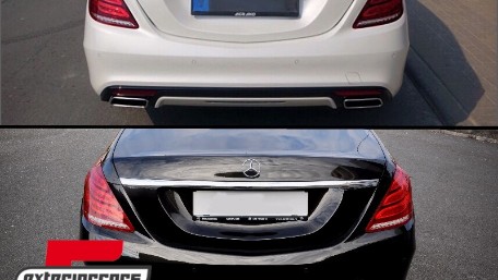 Difuzor zraka & nastavci auspuha S63 AMG dizajn / Mercedes S-klasa W222 Sport Line paket (2013-06.2017), CORDMBW222S63N