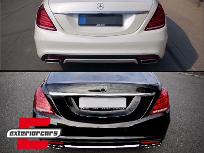 Difuzor zraka & nastavci auspuha S63 AMG dizajn / Mercedes S-klasa W222 Sport Line paket (2013-06.2017), CORDMBW222S63N