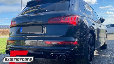 Difuzor zraka & nastavci auspuha SQ5 dizajn (crna) / Audi Q5 SUV FY S-Line (2018-2020), RDAUQ5FYSQ5B