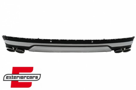 Difuzor zraka & nastavci auspuha SQ7 dizajn (chrome) / Audi Q7 SUV 4M Facelift (2020-2023), RDAUQ74MFS