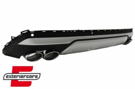 Difuzor zraka & nastavci auspuha SQ7 dizajn (chrome) / Audi Q7 SUV 4M Facelift (2020-2023), RDAUQ74MFS