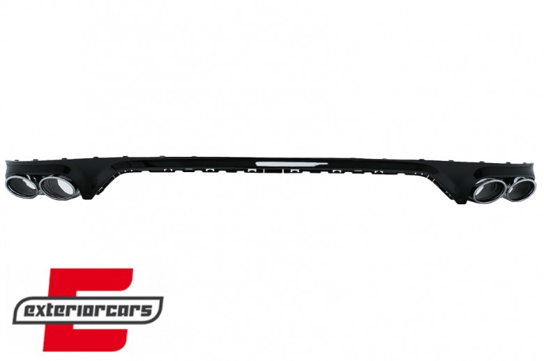 Difuzor zraka & nastavci auspuha SQ8 dizajn (chrome) / Audi Q8 S-Line (2018-), RDAUQ8S