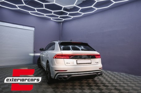 Difuzor zraka & nastavci auspuha SQ8 dizajn (chrome) / Audi Q8 S-Line (2018-), RDAUQ8S