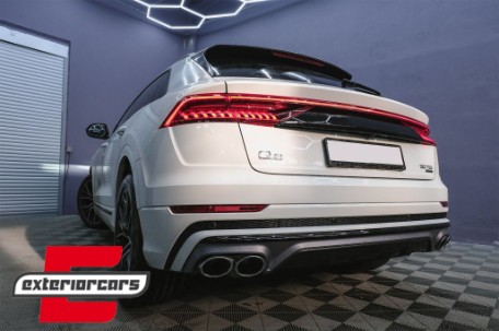 Difuzor zraka & nastavci auspuha SQ8 dizajn (chrome) / Audi Q8 S-Line (2018-), RDAUQ8S