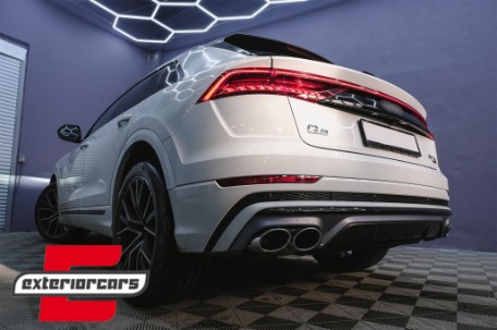 Difuzor zraka & nastavci auspuha SQ8 dizajn (chrome) / Audi Q8 S-Line (2018-), RDAUQ8S