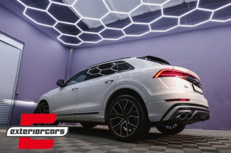 Difuzor zraka & nastavci auspuha SQ8 dizajn (chrome) / Audi Q8 S-Line (2018-), RDAUQ8S