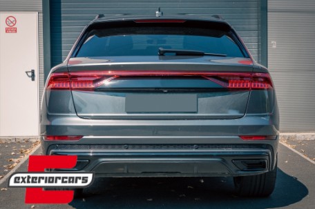 Difuzor zraka & nastavci auspuha SQ8 dizajn (chrome) / Audi Q8 S-Line (2018-), RDAUQ8S