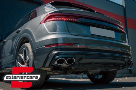 Difuzor zraka & nastavci auspuha SQ8 dizajn (chrome) / Audi Q8 S-Line (2018-), RDAUQ8S