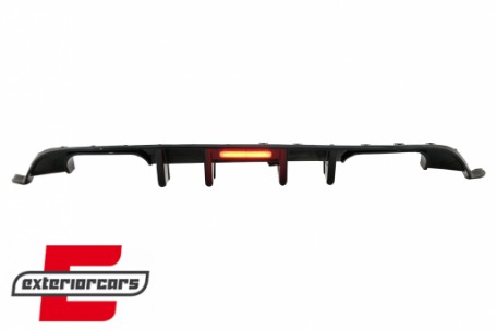 Difuzor zraka R look sa LED crvenim svjetlom (piano crna) / VW Golf 7.5 (2017-2019), RDVWG75RL