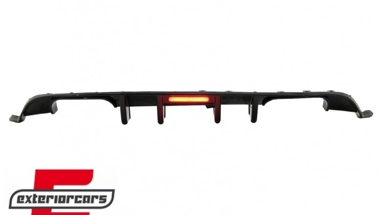 Difuzor zraka R look sa LED crvenim svjetlom (piano crna) / VW Golf 7.5 (2017-2019), RDVWG75RL