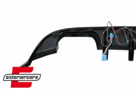 Difuzor zraka R look sa LED crvenim svjetlom (piano crna) / VW Golf 7.5 (2017-2019), RDVWG75RL
