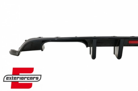 Difuzor zraka R look sa LED crvenim svjetlom (piano crna) / VW Golf 7.5 (2017-2019), RDVWG75RL