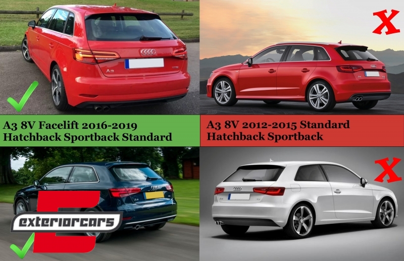 Difuzor zraka S3 dizajn / Audi A3 8V Facelift Hatchback Sportback (2016-2019), RDAUA38VFHN