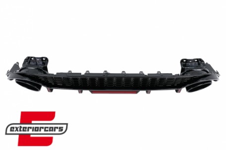 Difuzor zraka sa nastavcima auspuha RS3 dizajn (crna) pogodno za Audi A3 8Y Hatchback S-Line S3 (2020-), RDAUA38YHSWL