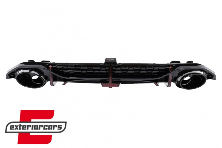 Difuzor zraka sa nastavcima auspuha RS3 dizajn (piano crna) pogodno za Audi A3 8Y limuzina S-Line S3 (2020-), RDAUA38YSS