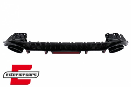 Difuzor zraka sa nastavcima auspuha RS3 dizajn (piano crna) pogodno za Audi A3 8Y limuzina S-Line S3 (2020-), RDAUA38YSSWL
