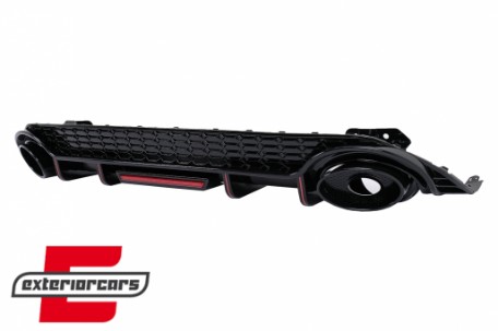 Difuzor zraka sa nastavcima auspuha RS3 dizajn (piano crna) pogodno za Audi A3 8Y limuzina S-Line S3 (2020-), RDAUA38YSSWL