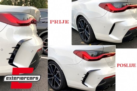 Flapovi stražnjeg branika (piano crna) / BMW serije 4 G22 Coupe (2020-), RBSPBMG22M