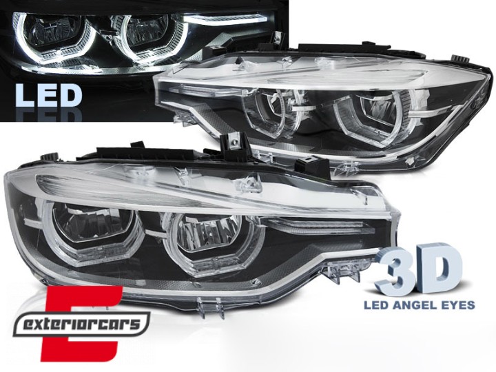 Full LED prednja svjetla 3D Angel Eyes / BMW serije 3 F30 F31 limuzina karavan (10.2011-05.2015), LPBMO5