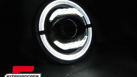 Full LED prednja svjetla Angel Eye (crna) / Jeep Wrangler JK (2007-2017), LPCH28