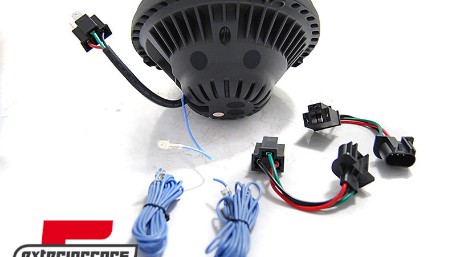 Full LED prednja svjetla Angel Eye (crna) / Jeep Wrangler JK (2007-2017), LPCH28