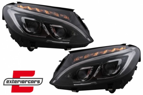 Full LED prednja svjetla (crna) / Mercedes C-klasa W205 S205 A205 C205 (2014-2018), LPMEC6