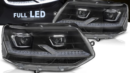 Full LED prednja svjetla (crna) / VW Transporter Caravelle Multivan T5.1 Facelift (2010-2015), LPVX25