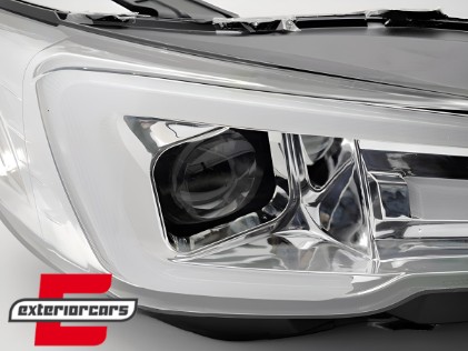 Full LED prednja svjetla Dinamički Sekvencijalni žmigavci (chrome) / Subaru WRX (2014-2021), LPSU15