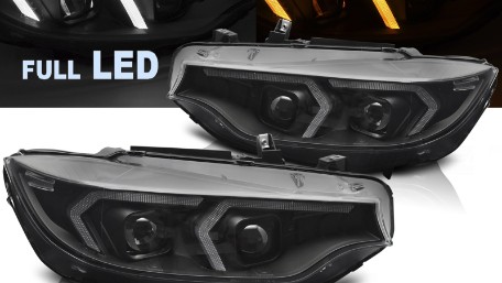 Full LED prednja svjetla LED DRL (crna) / BMW serije 4 F32 F33 (2013-2017), LPBMS8