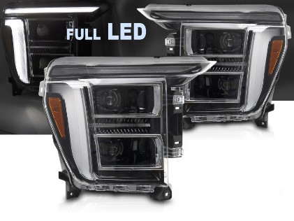 Full LED prednja svjetla LED DRL (crna) / FORD F150 Mk14 (2020-2023), LPFOD5
