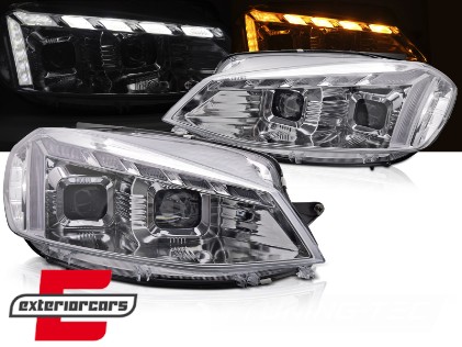 Full LED prednja svjetla LED DRL SEQ žmigavci (chrome) / VW Golf 7.5 Facelift (2017-2019), LPVWW2