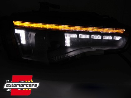 Full LED prednja svjetla LED DRL SEQ žmigavci (crna) / Audi A5 8T Facelift (2012-2016), LPAUG4