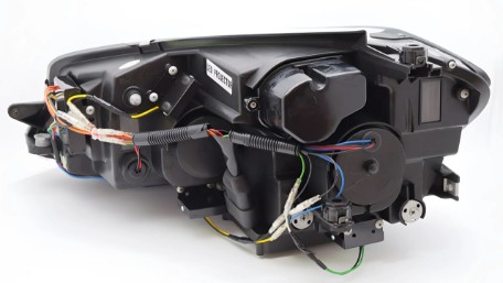 Full LED prednja svjetla LED DRL SEQ žmigavci (crna) / VW Golf 7.5 Facelift (2017-2019), LPVWW3