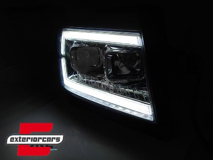 Full LED prednja svjetla LED DRL TubeLights SEQ žmigavci (chrome) / VW Crafter II (2017-), LPVWV8