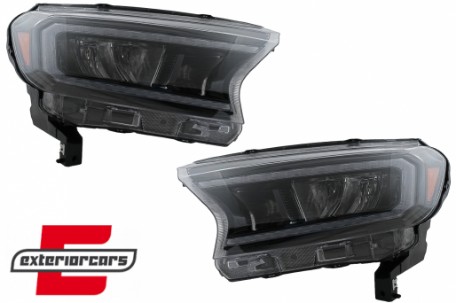 Full LED prednja svjetla LightBar SEQ žmigavci (crna) / Ford Ranger (2015-2022), LPFO93