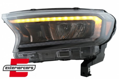 Full LED prednja svjetla LightBar SEQ žmigavci (crna) / Ford Ranger (2015-2022), LPFO93