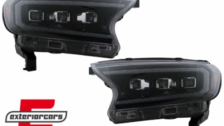 Full LED prednja svjetla LightBar SEQ žmigavci (crna) / Ford Ranger (2015-2022), LPFO94