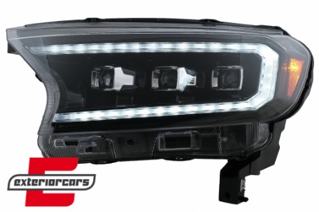 Full LED prednja svjetla LightBar SEQ žmigavci (crna) / Ford Ranger (2015-2022), LPFO94