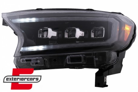 Full LED prednja svjetla LightBar SEQ žmigavci (crna) / Ford Ranger (2015-2022), LPFO94