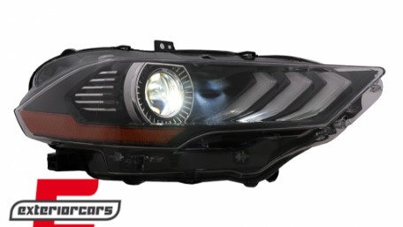 Full LED prednja svjetla RGB DRL SEQ žmigavci (crna) / Ford Mustang VI Facelift (2018-2022), LPFO96