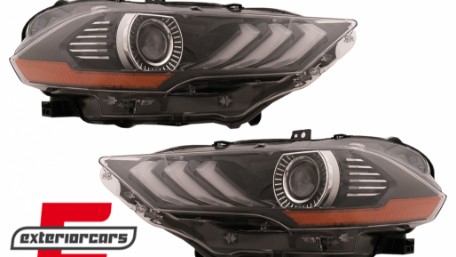 Full LED prednja svjetla RGB DRL SEQ žmigavci (crna) / Ford Mustang VI Facelift (2018-2022), LPFO96