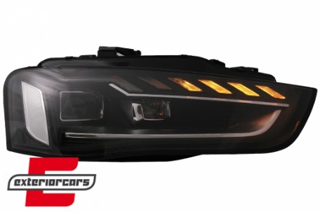 Full LED prednja svjetla SEQ žmigavci A4 B9.5 look / Audi A4 B8.5 Facelift (2012-2015) sa halogenim svjetlima, LPAUH3